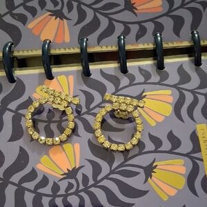 Silver And Rhinestone Vintage Shoe Buckles